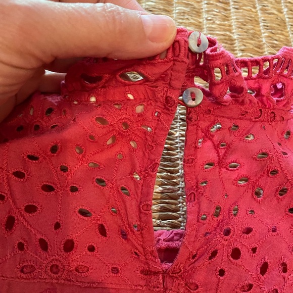 Anthropologie Maeve embroidery top red - Picture 7 of 11